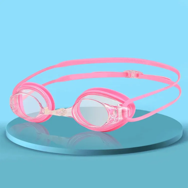 HAIZID Adult Competition Training Transparent Myopia Swimming Goggles, Color: 580AF Pink